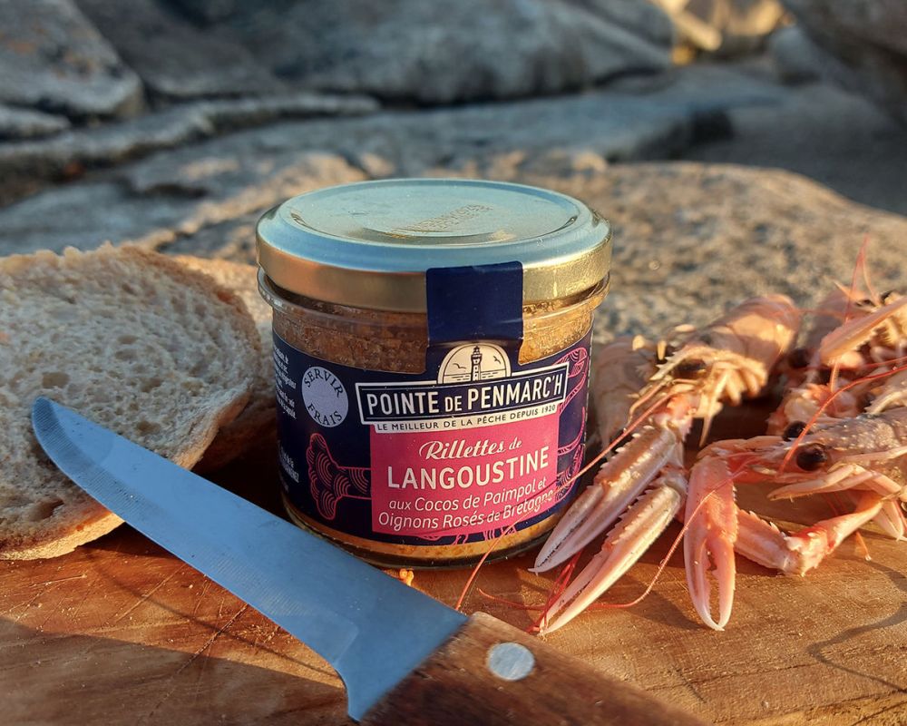 Rillettes z langustynek - wyborne, zdrowe smarowidło do chleba dla amatorów owoców morza. Wyprodukowany z najlepszych składników we francuskiej Bretanii.