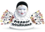 PIERROT GOURMAND - KULTOWA, CERAMICZNA FIGURKA Z 40 LIZAKAMI