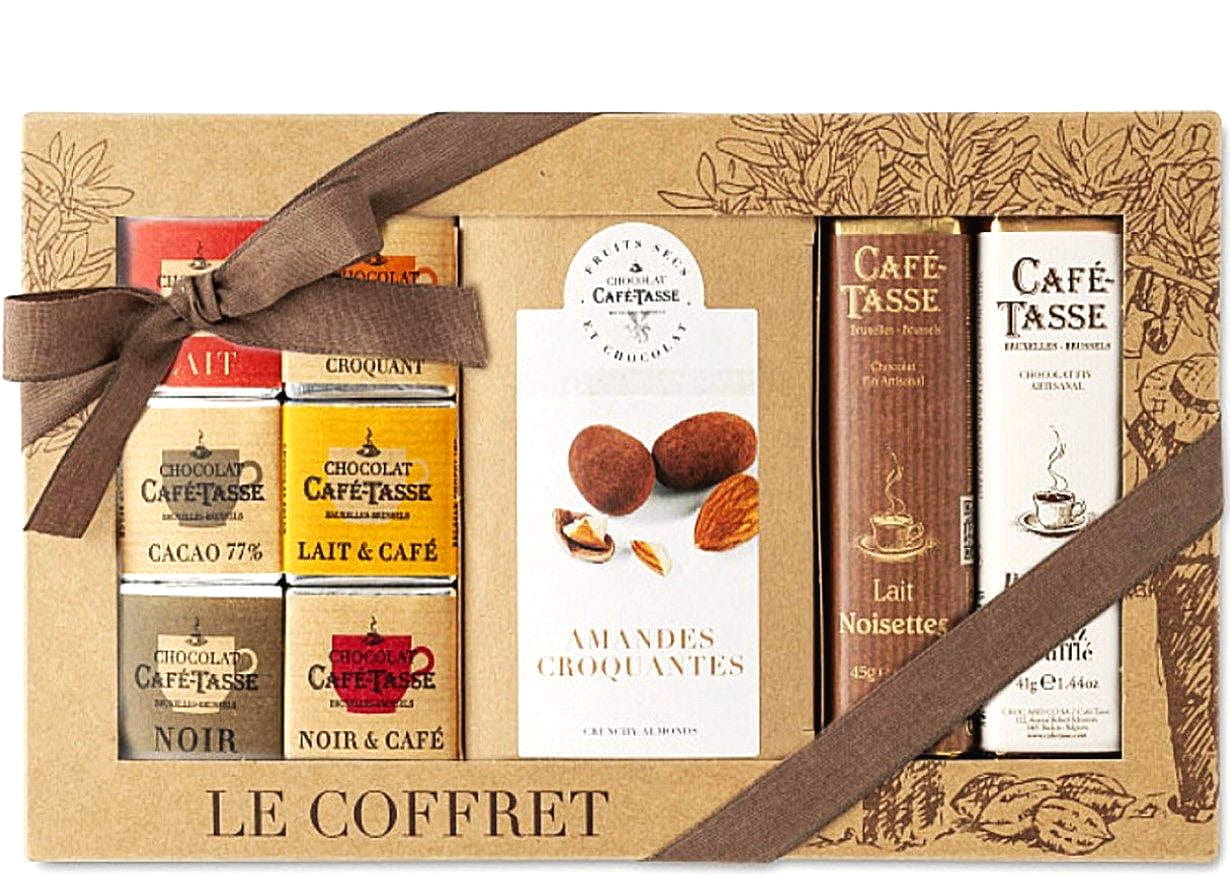 Zestaw rzemieślniczych czekoladek belgijskich od Café -Tasse  -  czekoladnika z Brukseli.