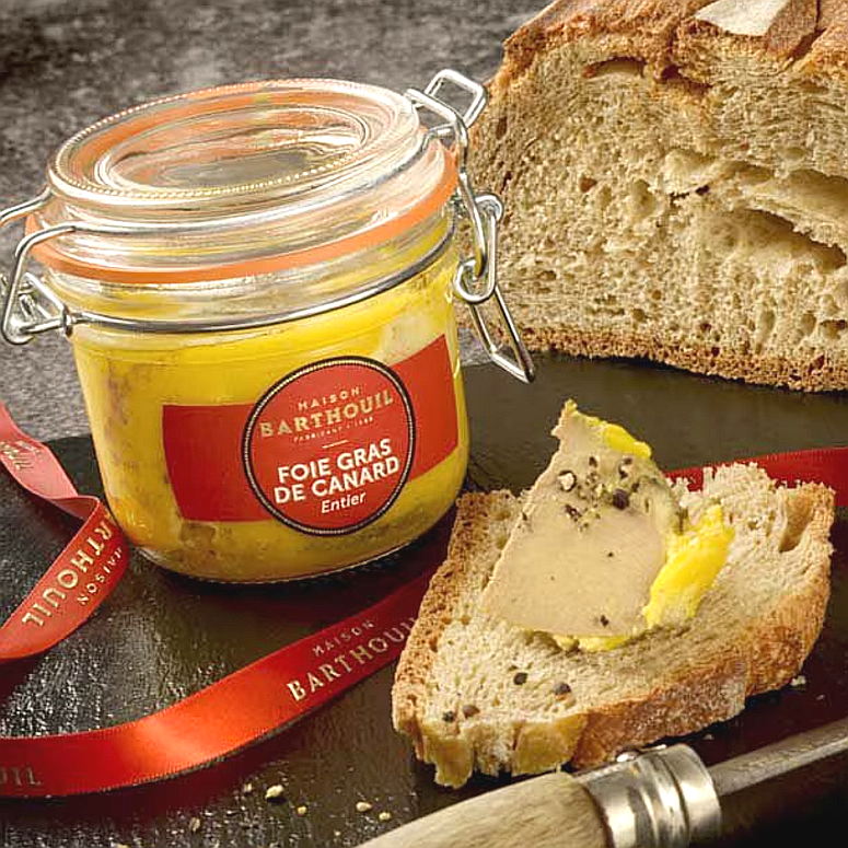 Foie gras z kaczki w całości  Maison Barthouil - jak jeść foie gras.