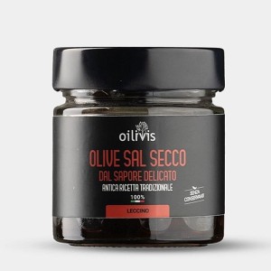WŁOSKIE OLIWKI LECCINO SUSZONE W SOLI - RZEMIEŚLNICZA DOSKONAŁOŚĆ Z APULII 150g
